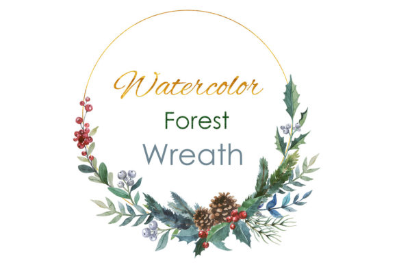 Elevate Your Brand with a Winter Wreath Png Watercolor Wedding Png