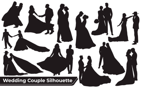Elevate Your Projects with Wedding Couple Silhouettes