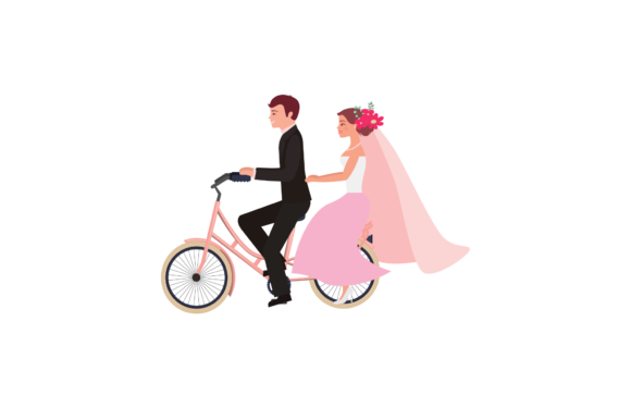 Enchanting Wedding Couple Romantic Illustration for Designers