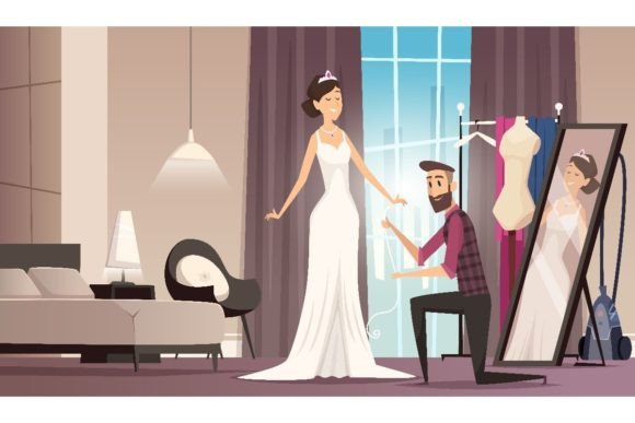 Fitting Wedding Dress: Dressmaker Font for Designers