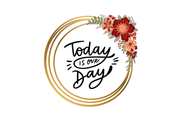 Flower Frame with Wedding Lettering: A Designer's Guide
