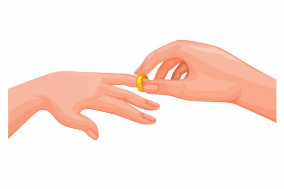 Man Putting Wedding Ring on Woman Hand: A Timeless Symbol for Modern Design