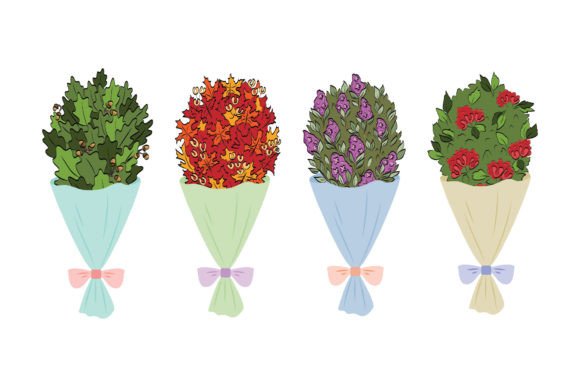 Wedding Bouquet Set: Floral Elegance for Modern Design Projects