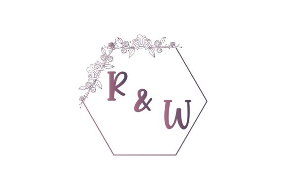 Wedding Name Initials Decoration R & W: A Designer's Monogram Resource
